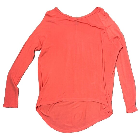 Old Navy Top Raglan Long Sleeve T Shirt Longer Back Round Neck Lightweight Small - Picture 1 of 3